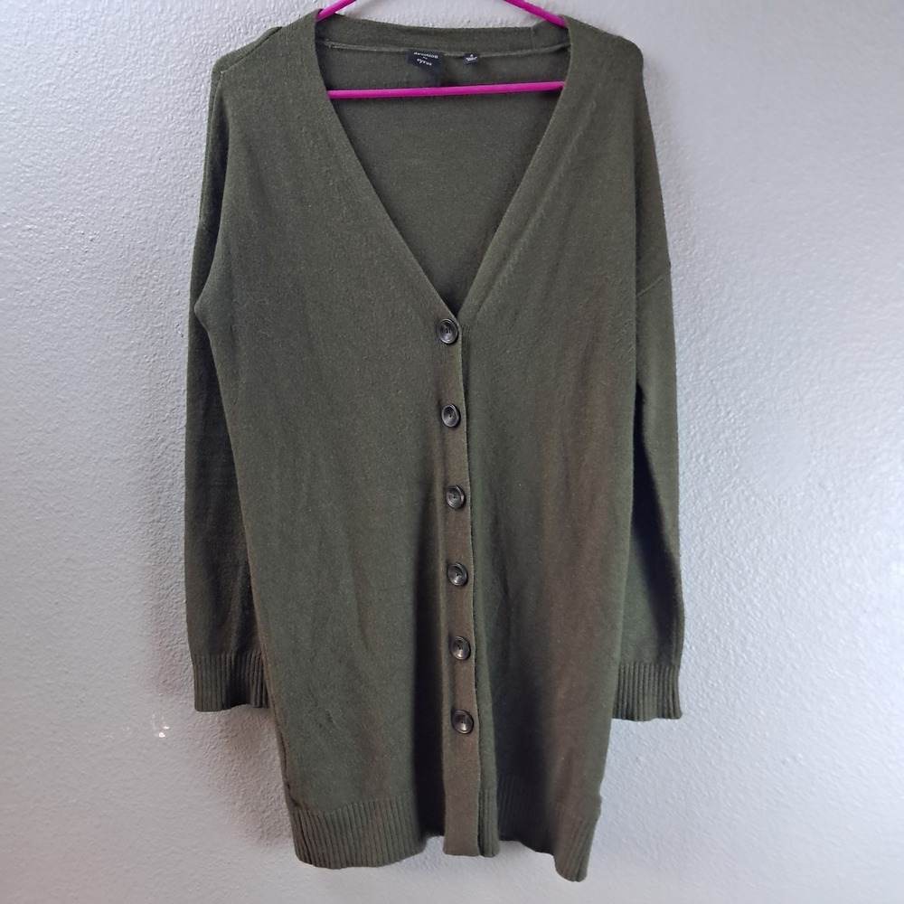 Devotion by Cyrus Olive Green Cardigan Button Long Sleeve Cabincore Cottagecore